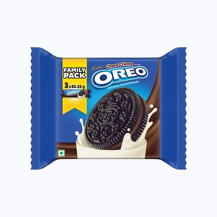 Cadbury Oreo Chocolate Flavour Crème Sandwich Cream Biscuits Family Pack