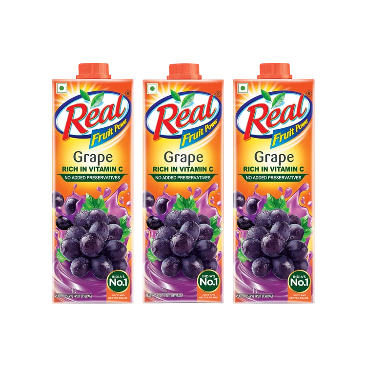 Real Fruit Power Grape Juice - Pack of 3