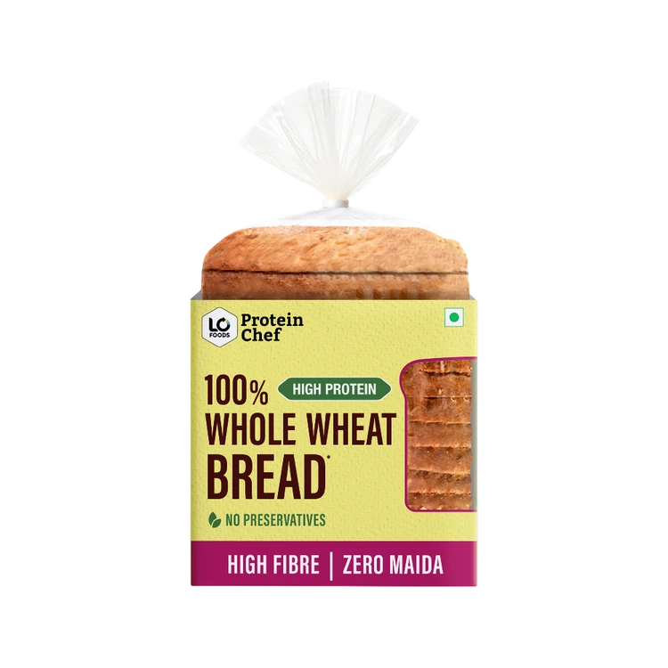 Protein Chef High Protein Whole Wheat Bread (Zero Maida, Brown)