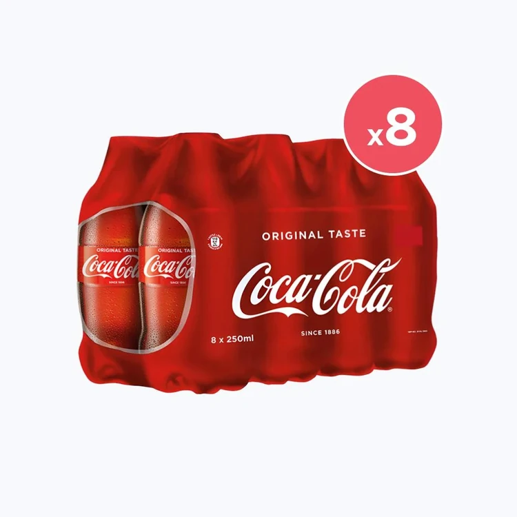 Coca-Cola Original Taste Soft Drink - Pack of 8