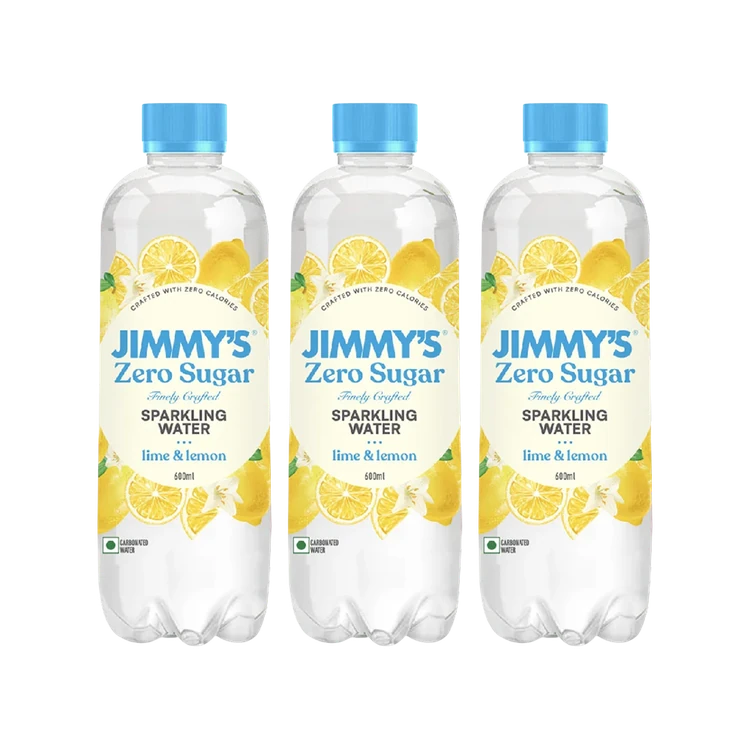 Jimmy's Zero Sugar Sparkling Water (Lime & Lemon) - Pack of 3