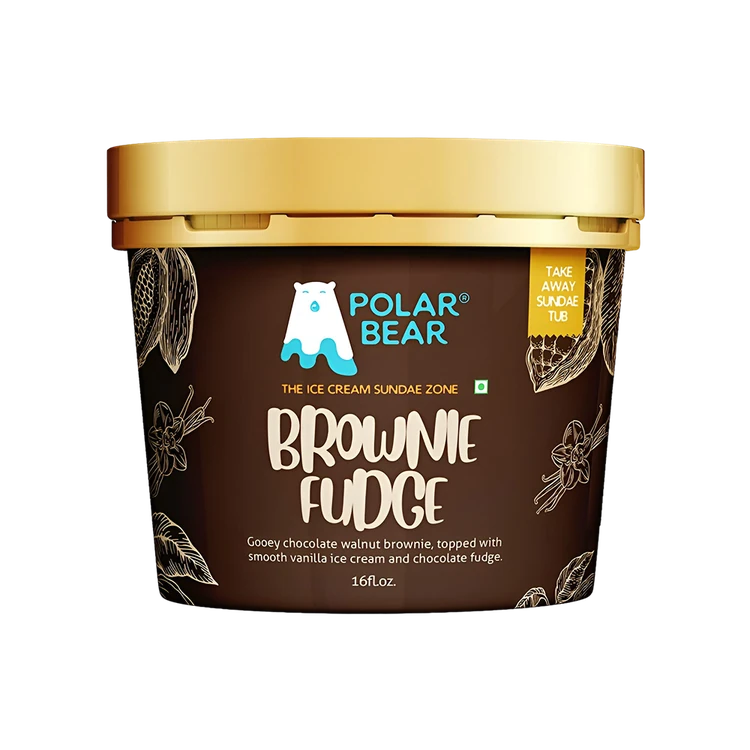 Polar Bear Brownie Fudge Ice Cream Tub
