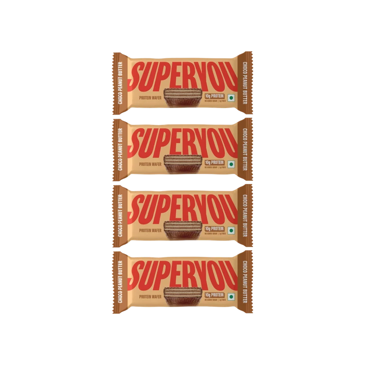 SuperYou Choco Peanut Butter Wafer Protein Bar - Pack of 4