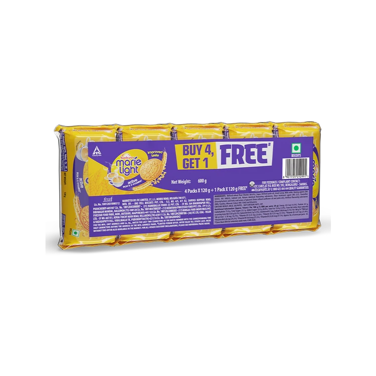 Sunfeast Marie Light Rich Taste Marie Biscuits - Buy 4 Get 1 Free