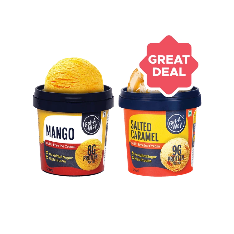 Get-A-Whey Mango + Salted Caramel Ice Cream Cup
