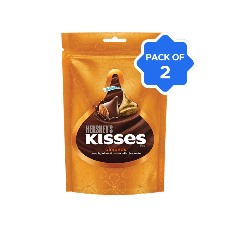Hershey's Kisses Almonds Milk Chocolate Pack - Pack of 2