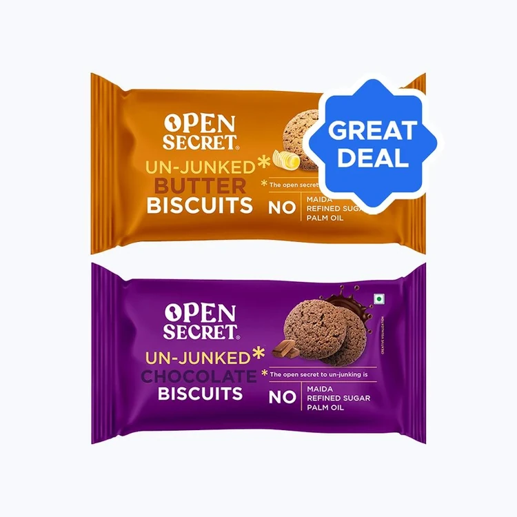 Open Secret Un-junked Butter Biscuit + Open Secret Un-junked Chocolate Biscuit Combo