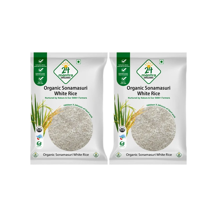24 Mantra Organic White Sonamasuri Rice - Pack of 2