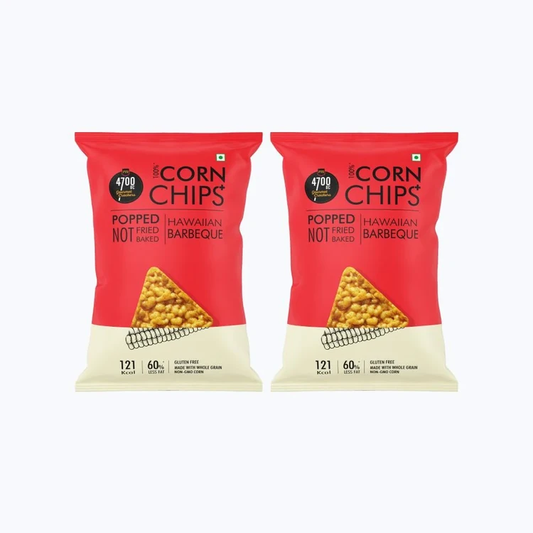 4700BC Hawaiian Barbeque Corn Popped Chips + - Pack of 2