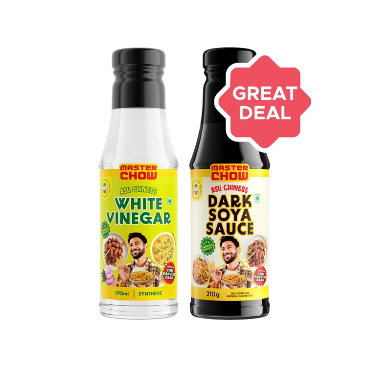 MasterChow White Vinegar +  Dark Soya Sauce Combo