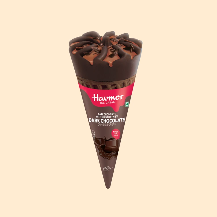 Havmor Dark Chocolate Ice Cream Cone