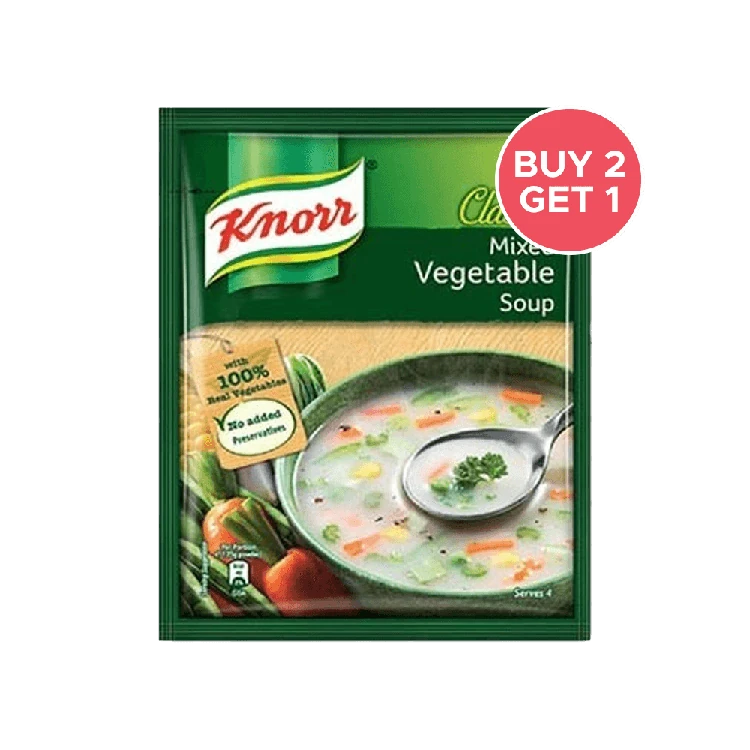 Knorr Classic Mixed Vegetable Soup with No Added Preservatives - Buy 2 Get 1 Free