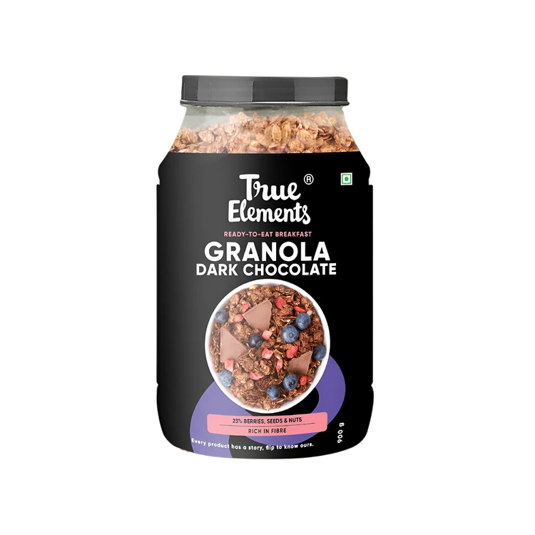 True Elements Crunchy Dark Chocolate Granola
