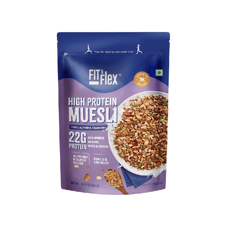 Fit&Flex High Protein Muesli (Choco Almond & Cranberry)