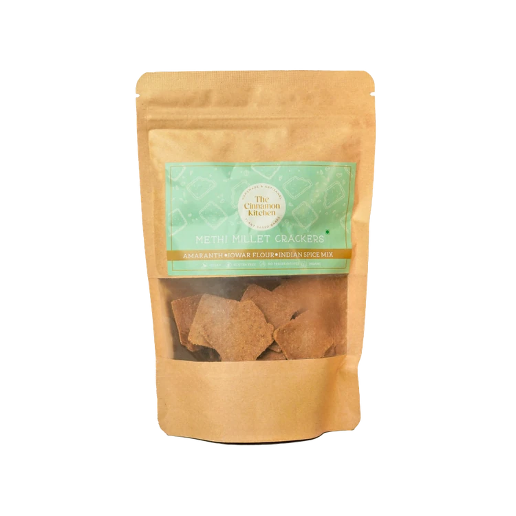The Cinnamon Kitchen Methi Milet Crackers