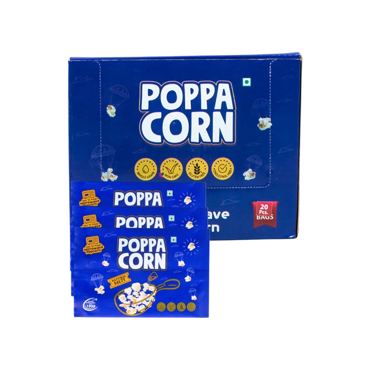 POPPACORN Natural Salted Microwave Popcorn