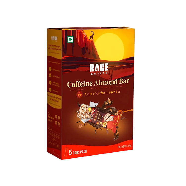 Rage Coffee Bar (Caffeine Almond Flavoured)