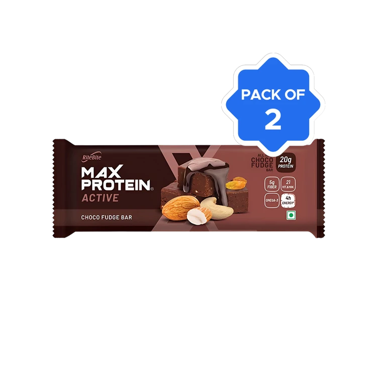 RiteBite Max Protein Active Choco Fudge 20 g Protein Bar - Pack of 2