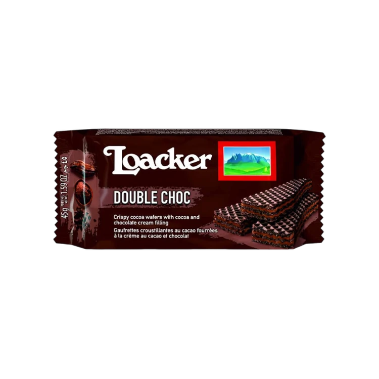 Loacker Classic Double Chocolate Wafer Cookies