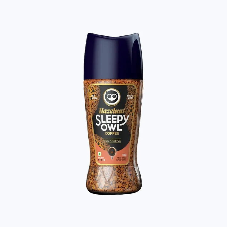 Sleepy Owl Hazelnut 100% Arabica Instant Flavoured Coffee