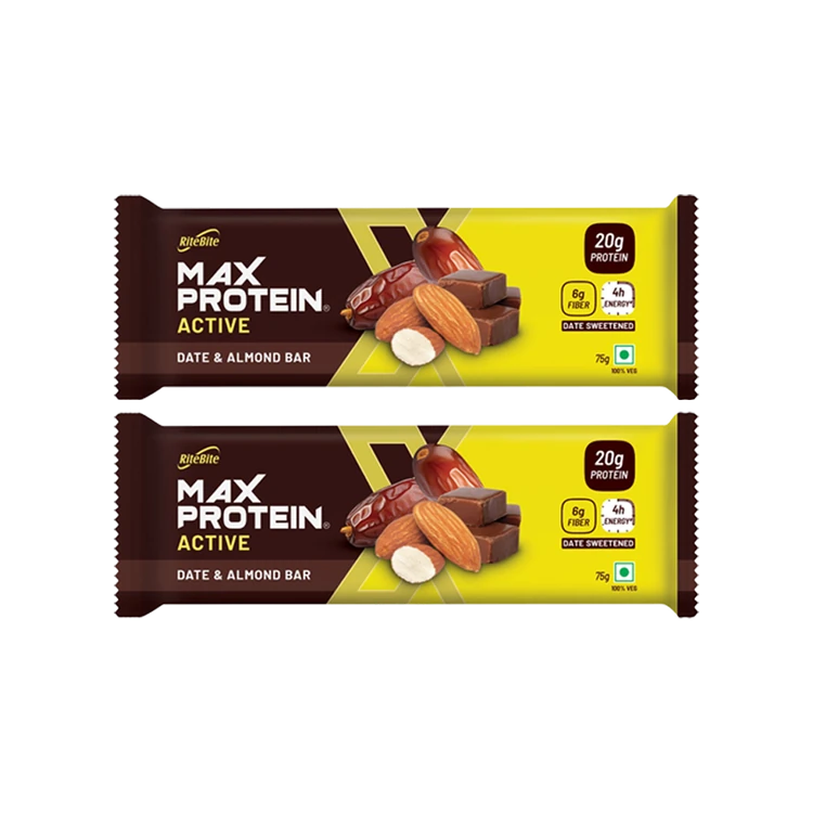 RiteBite Max Protein Date & Almond 10 g Protein Bar - Pack of 2