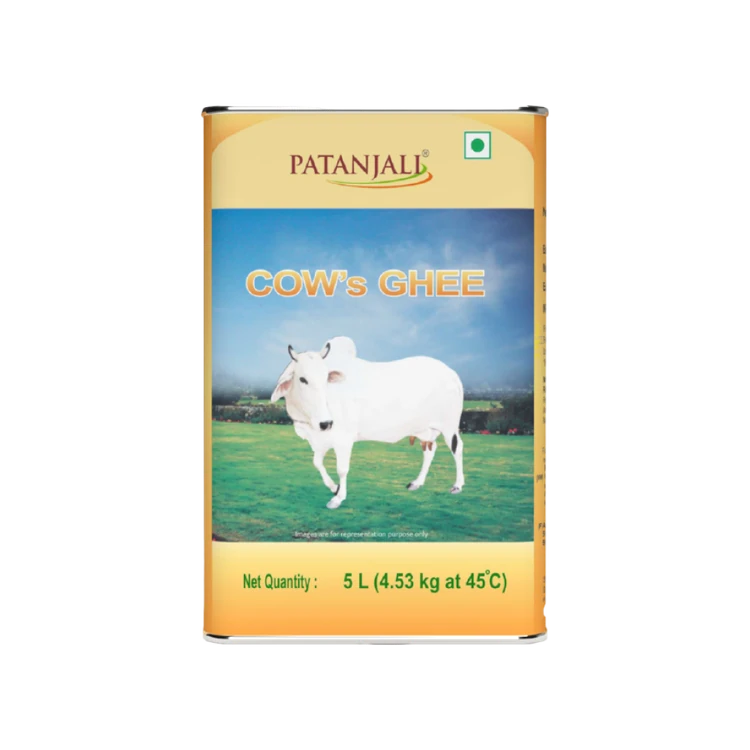 Patanjali Cow Ghee - 5 L (Hasuvina Tuppa)