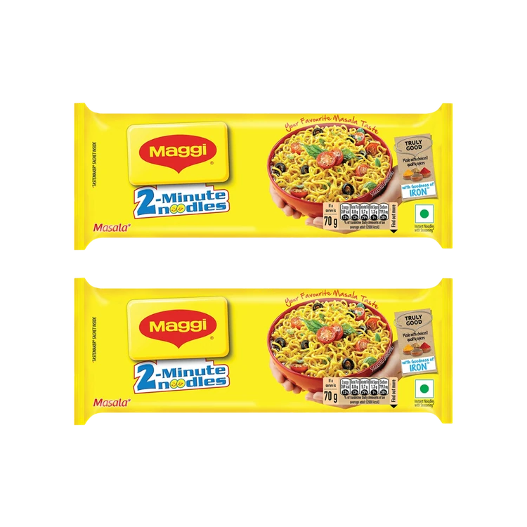 Maggi 2 - Minute Instant Noodles Made With Quality Spices - Pack of 2