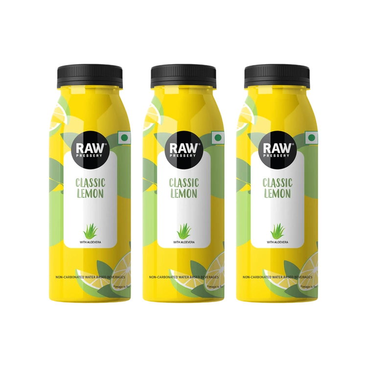Raw Pressery Classic Lemon Juice with Aloe Vera - Pack of 3
