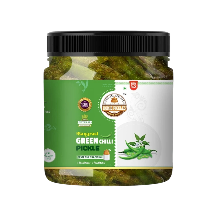 HomiePickles Banarasi Green Chilli Pickle