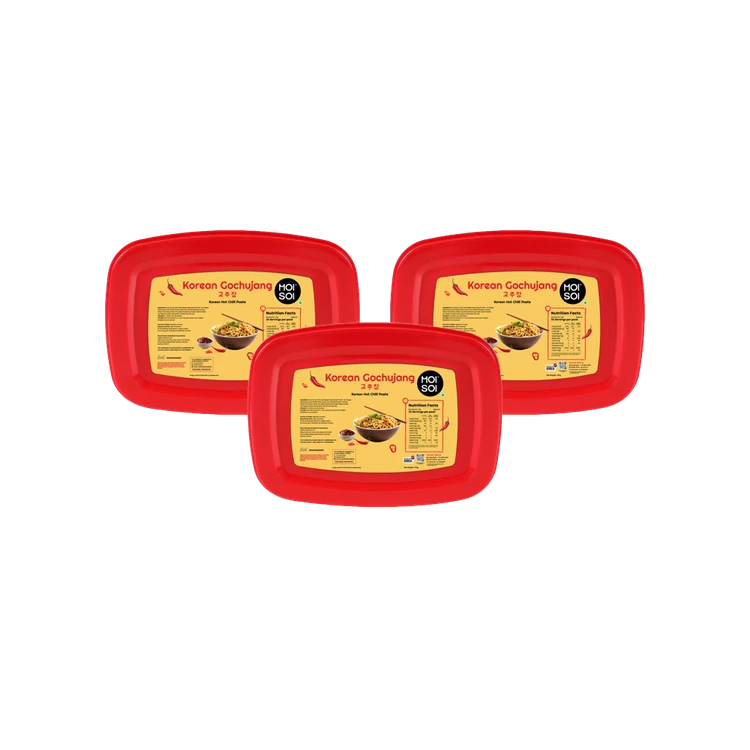 Moi Soi Korean Gochujang Hot Chilli Paste - No Fat - Pack of 3