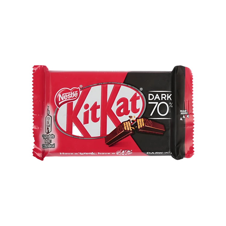 Nestle KitKat 4 Finger 70 % Dark Wafer Chocolate Bar