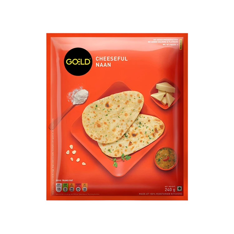 Goeld Cheeseful Naan (Frozen)