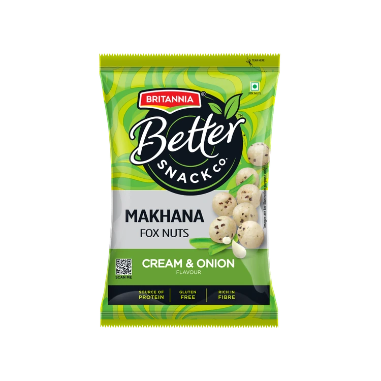 Britannia Better Snack Co. Flavoured Makhana (Cream & Onion)