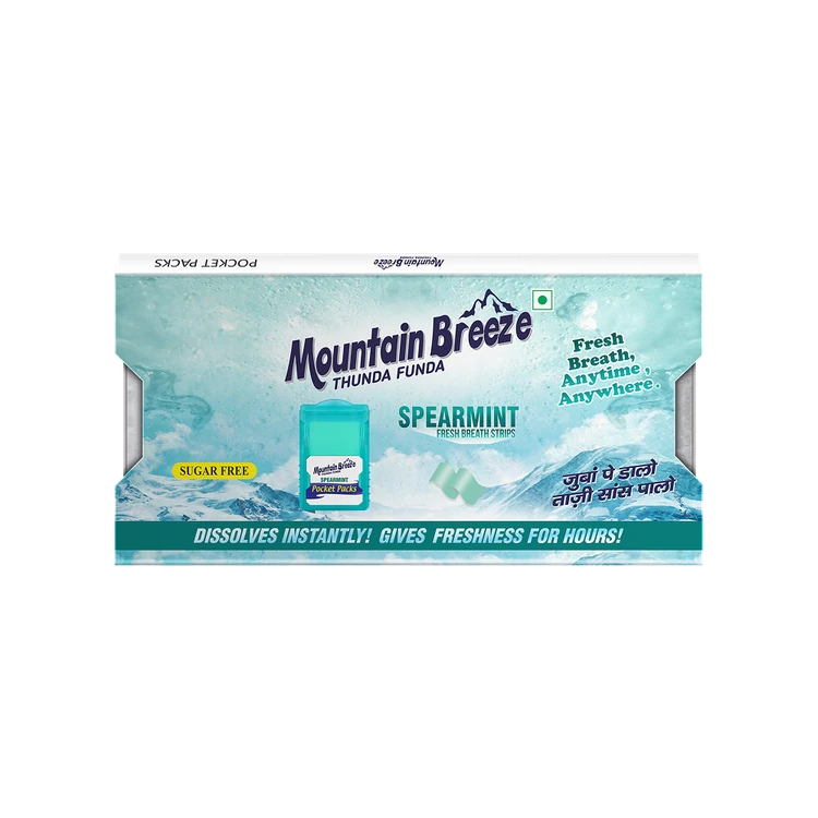 MOUNTAIN BREEZE Spearmint Breath Strips