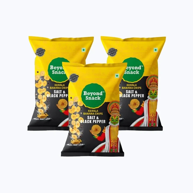 Beyond Snack Kerala Salt & Pepper Banana Chips - Pack of 3