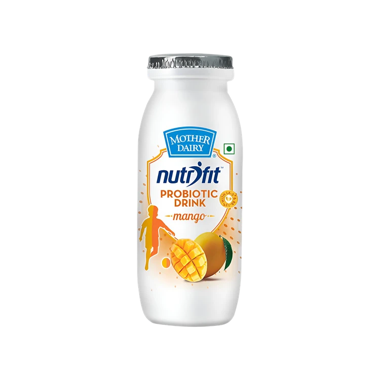 Mother Dairy Nutri Fit Probiotic Drink Mango Lassi