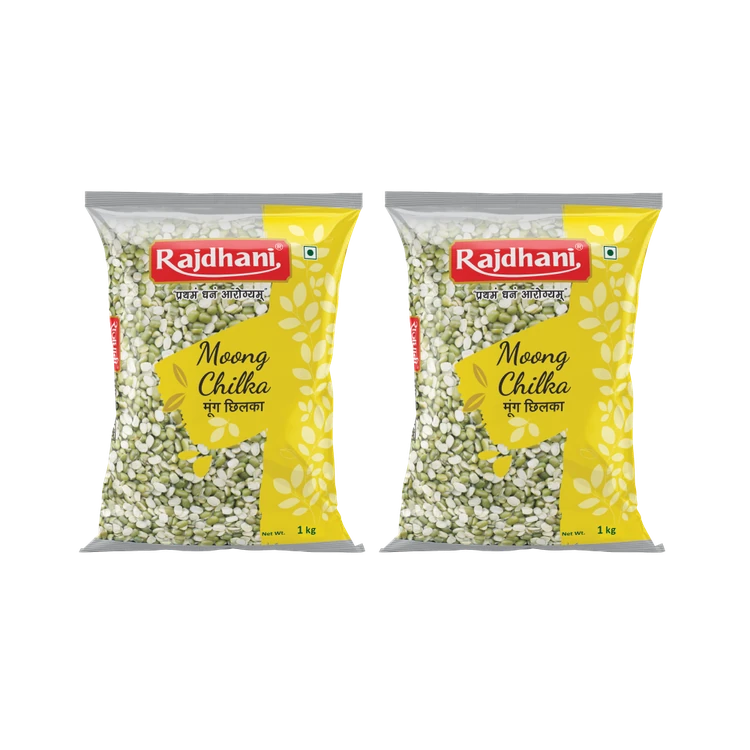 Rajdhani Moong Dal (Chilka) - Pack of 2 (Hesaru Kalu)