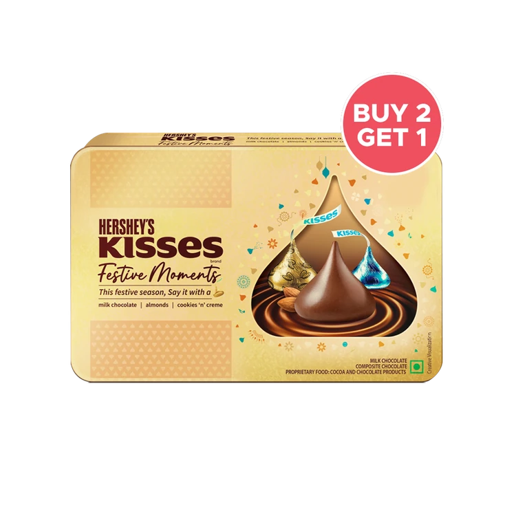 Hershey's Kisses Festive Moments Chocolate Gift Pack - Buy 2 Get 1 Free