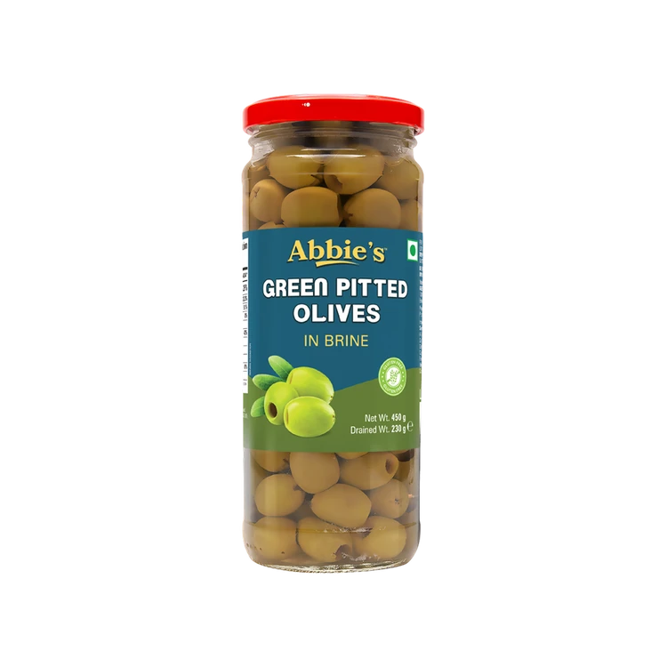 Abbie's Green Pitted Olives