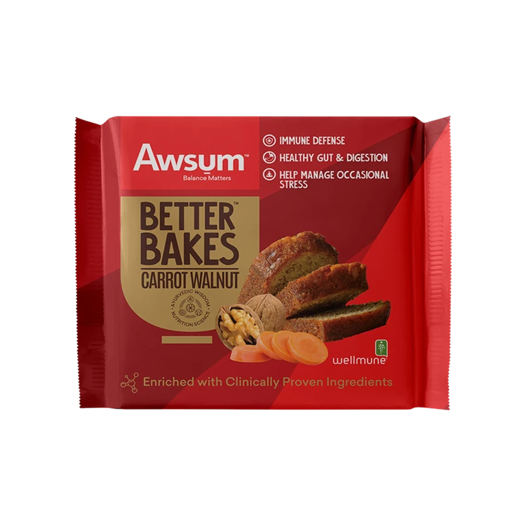 Awsum Carrot Walnut Slice Cake