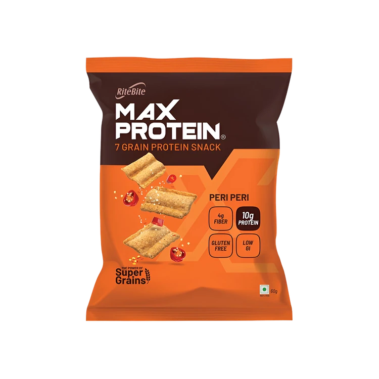 RiteBite Max Protein Peri Peri 10 g Protein Multigrain Chips