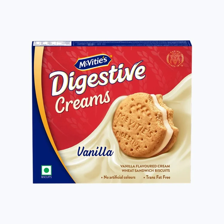 McVitie's Digestive Wheat Sandwich Cream Biscuits (Vanilla)