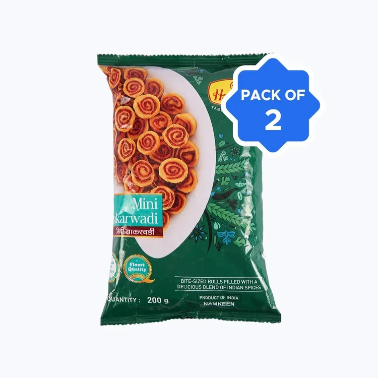 Haldiram's Nagpur Mini Bhakarwadi Namkeen - Pack of 2