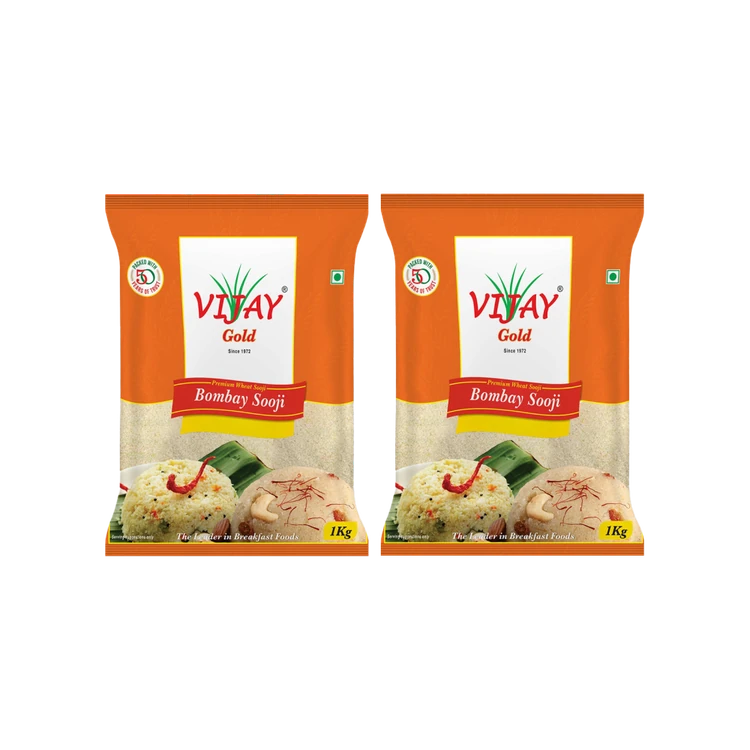 Vijay Bombay Wheat Sooji - Pack of 2 (Rave)