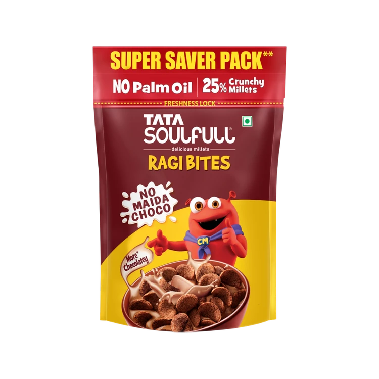 Tata Soulfull Ragi Bites Choco 7 Grains Kids Breakfast Cereal (No Maida)