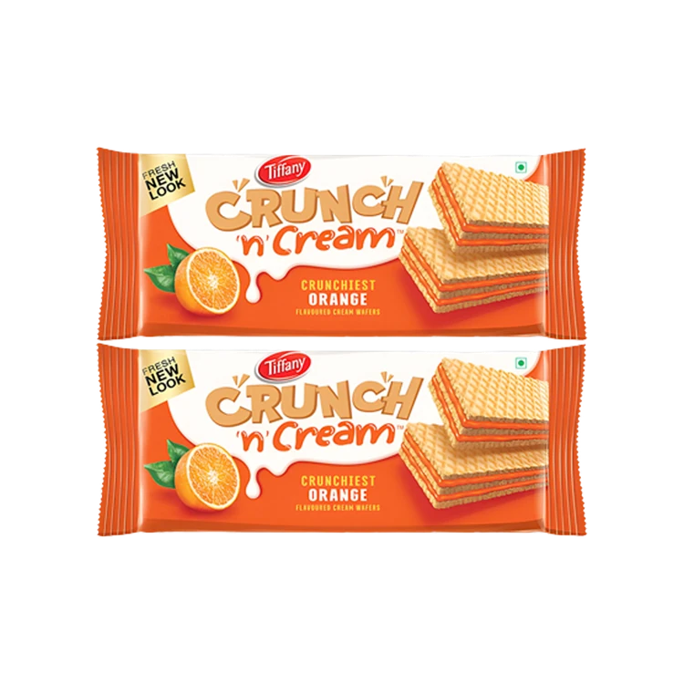 Tiffany Crunch n Cream Wafer Bar - Orange - Pack of 2