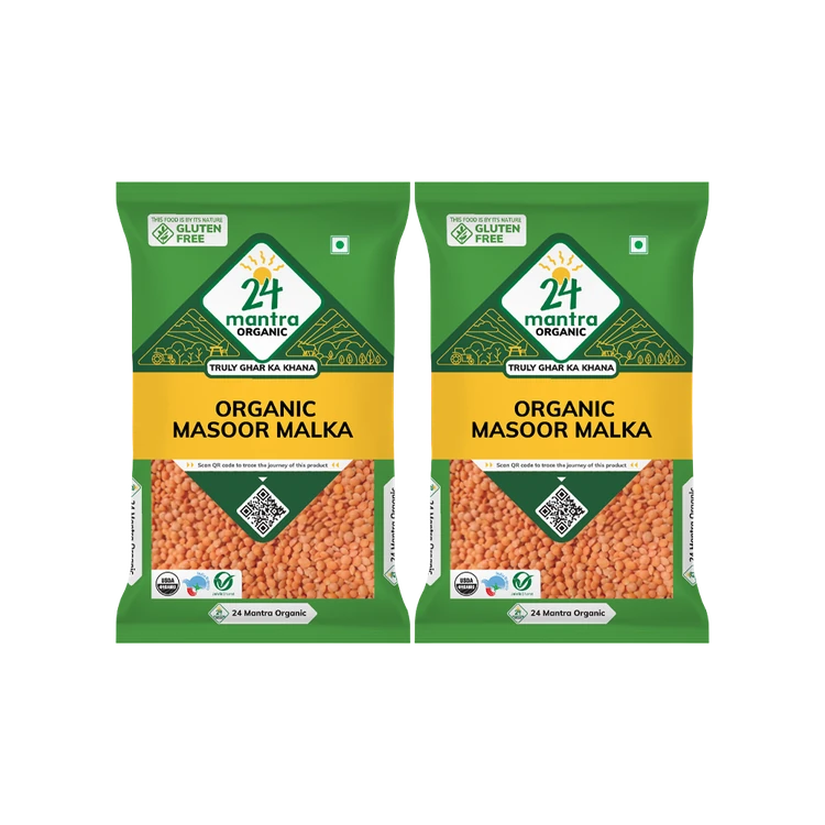 24 Mantra Organic Malka Masoor - Pack of 2