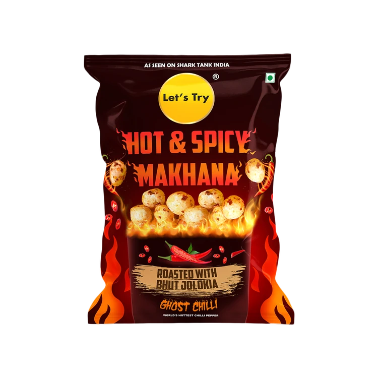 Let's Try Hot & Spicy Flavoured Makhana