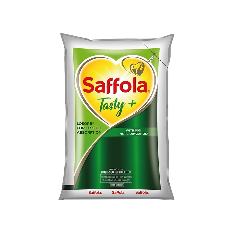 Saffola Tasty + Refined Rice Bran & Corn Blended Cooking Oil (Aduge Enne)