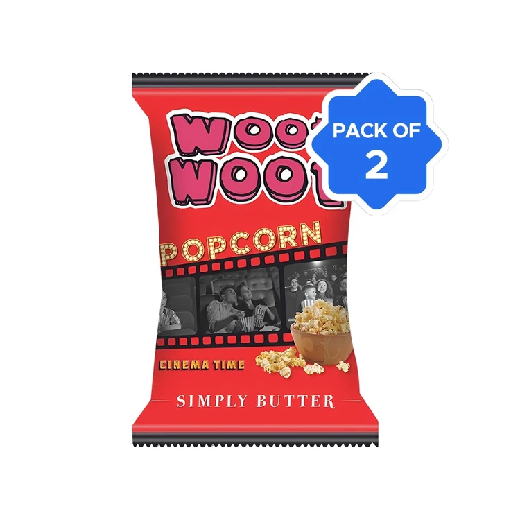 Woot Woot Simply Butter Popcorn - Pack of 2